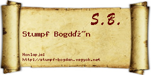 Stumpf Bogdán névjegykártya